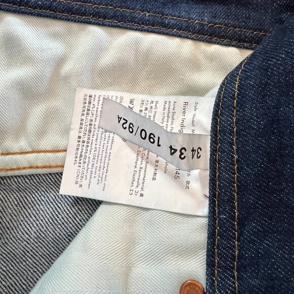 Acne Studios River Indigo Denim 34x34 - Picture 6 of 9